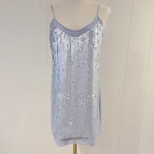 Susana Monaco Silver Sequined Sheath - GUC
